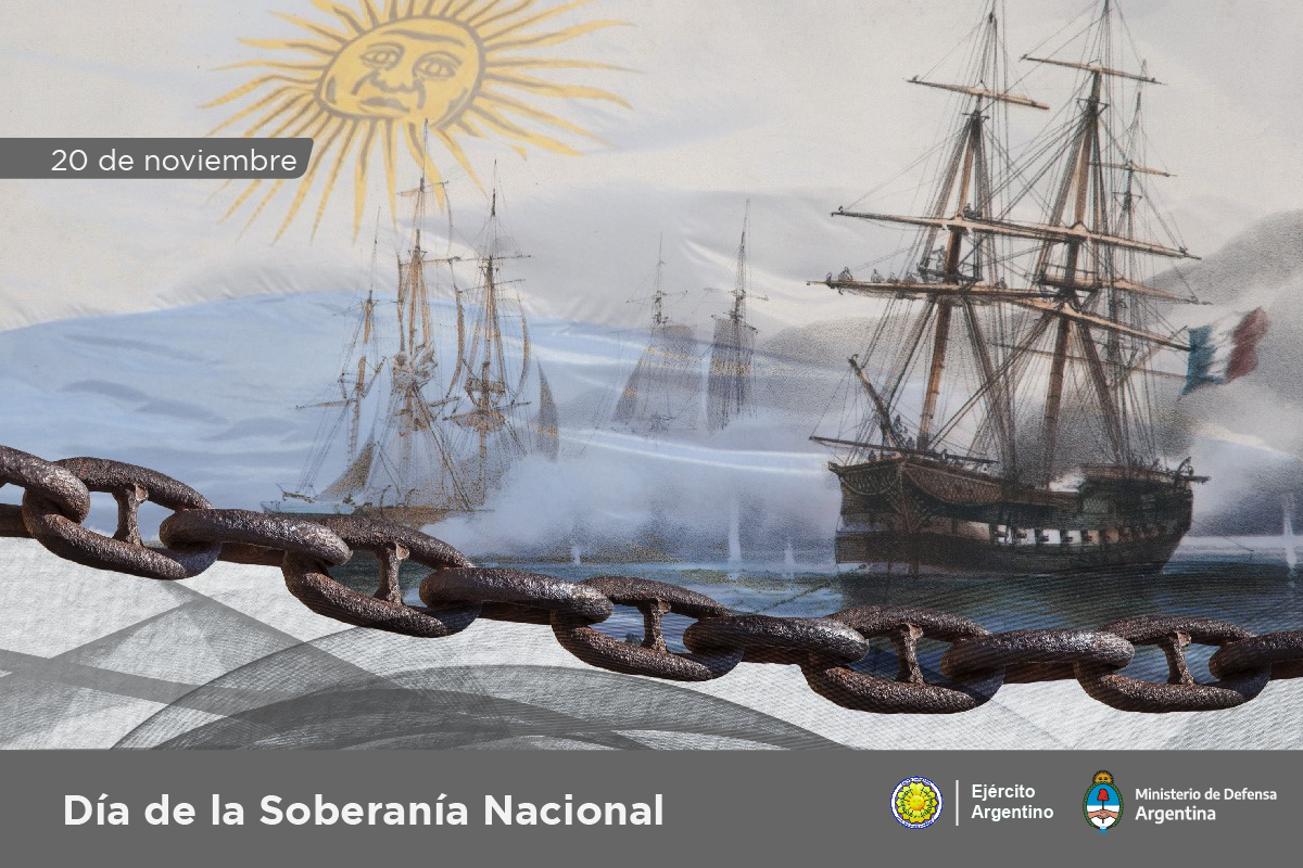 Ejercito_Arg's tweet image. 1845 🇦🇷 20 de noviembre 🇦🇷 2023
#UnDiaComoHoy, pero hace 178 años, las tropas argentinas al mando del general Lucio Norberto Mansilla oponen feroz resistencia contra el intento de avasallamiento de la #SoberaníaNacional por parte de las flotas británica y francesa.