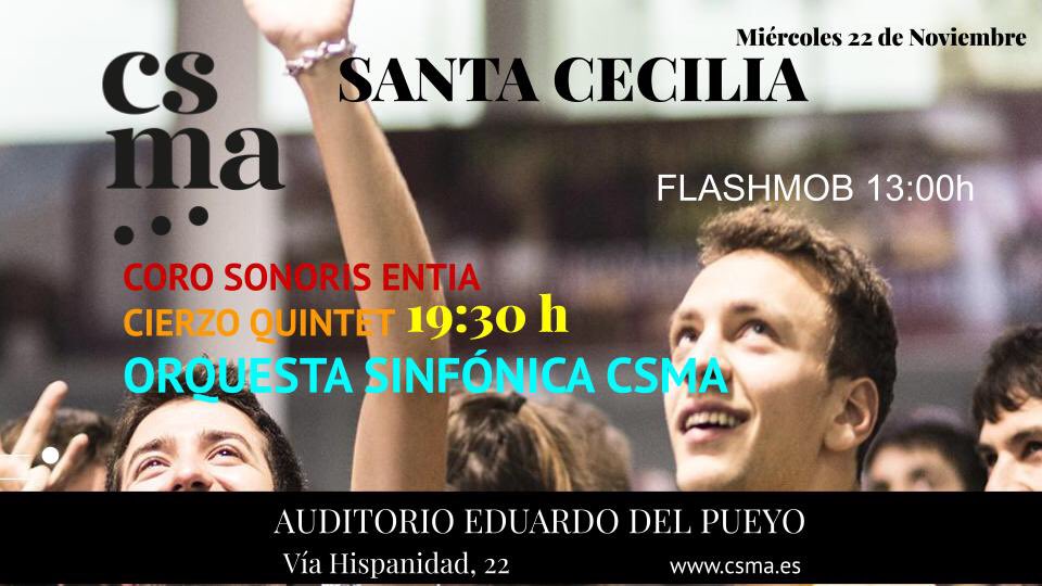 Súmate a celebrar Santa Cecilia en el <a href="/CSMAconser/">CSMA Conservatorio</a> 🎻🎶