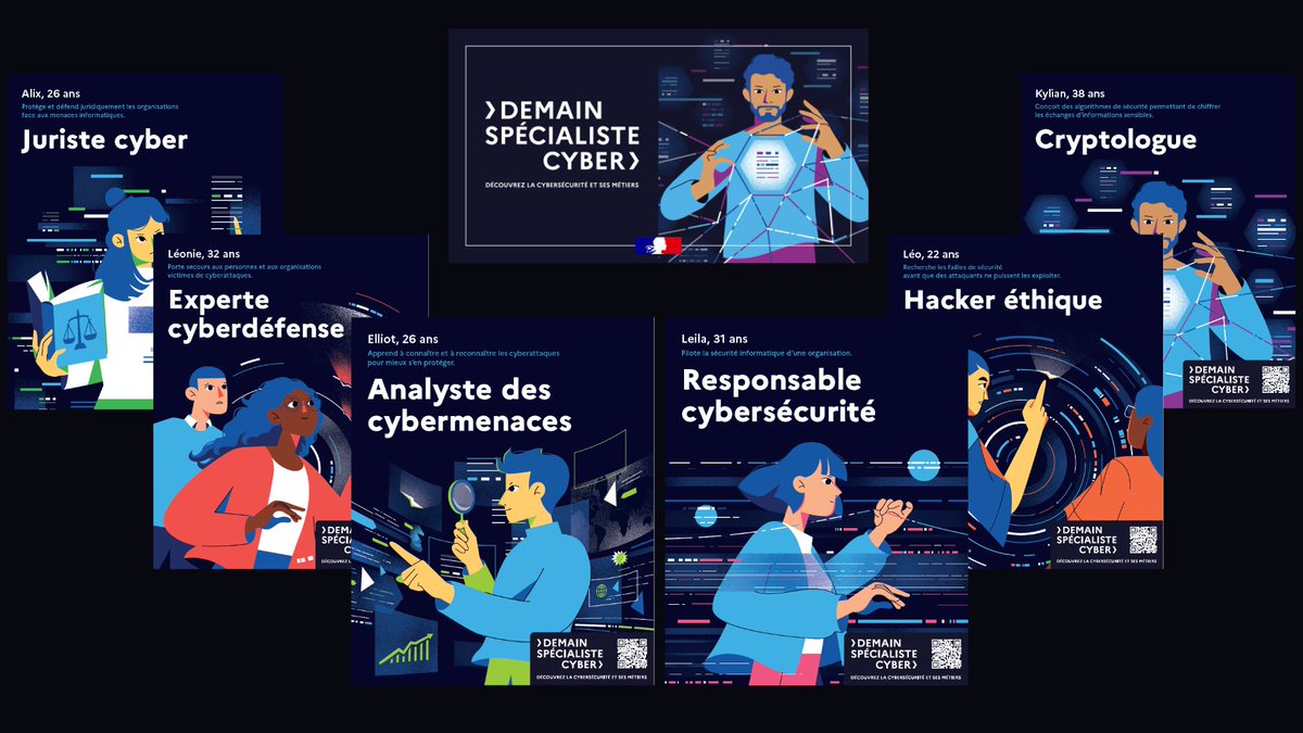 éduscol Technologie (@eduscol_techno) on Twitter photo Enseigner la #cybersécurité en classe notamment la protection des données personnelles ou les traces numériques, c'est ouvrir une porte vers les métiers et susciter des vocations. A découvrir grâce à  #DemainSpécialisteCyber.  #projetprogrammeC4 
▶️demainspecialistecyber.fr/les-metiers Enseigner la #cybersécurité en classe notamment la protection des données personnelles ou les traces numériques, c'est ouvrir une porte vers les métiers et susciter des vocations. A découvrir grâce à  #DemainSpécialisteCyber.  #projetprogrammeC4 
▶️demainspecialistecyber.fr/les-metiers