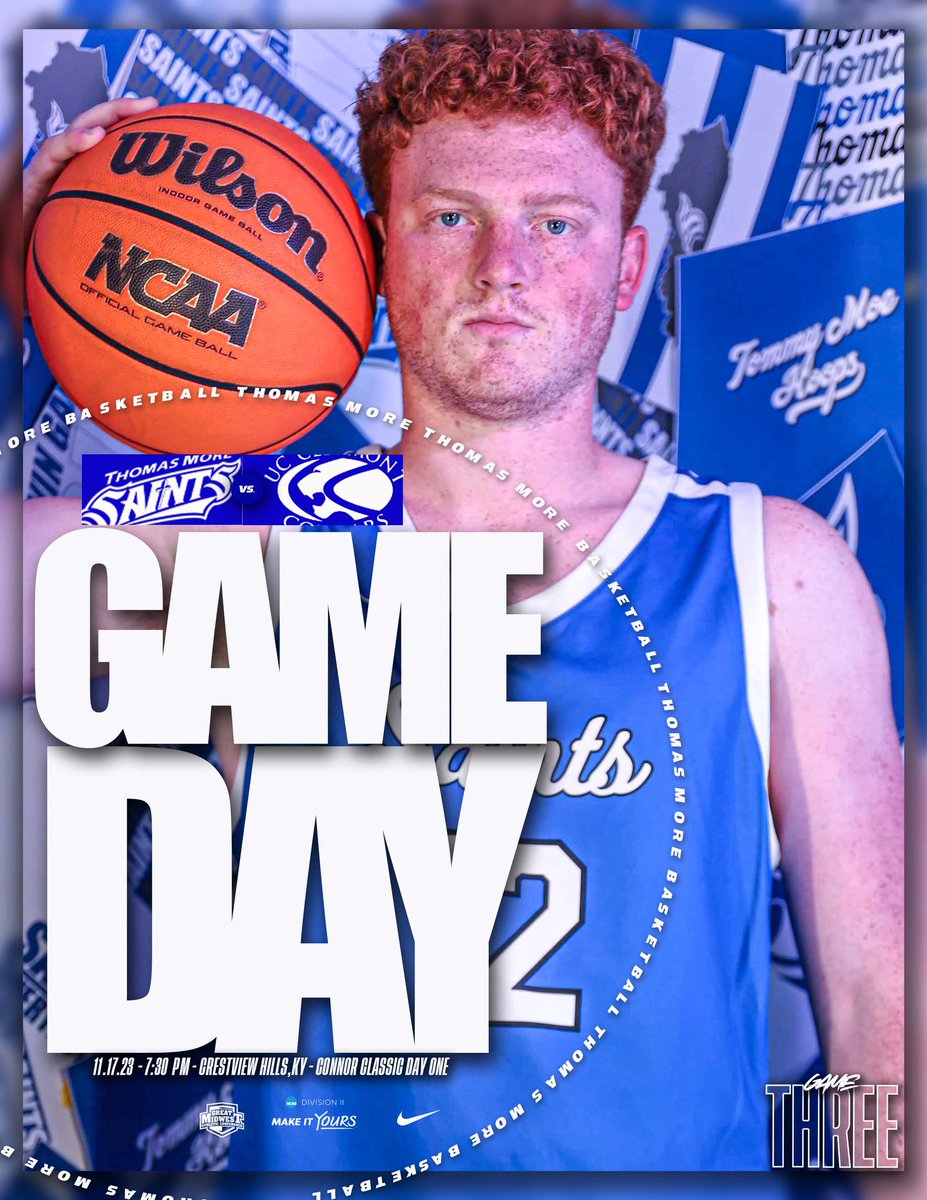 It. Is. Game. Day. 

Connor Classic Day One. 

🏀: Saints vs Cougars 
⏰: 7:30 PM
📍: Crestview Hills, KY
🖥️: greatmidwestdigitalnetwork.com/thomasmoresain…
📊: thomasmoresaints.com/sidearmstats/m…

#LetsGoSaints