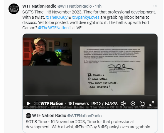 rArmyReddit's tweet photo. If ya'll didn't catch @WTFNationRadio last night, it may come as a surprise that this same dude, in outlining leave for the next year, wrote "Thou Shalt Not Whine" on the memo.  The same dude saying he has a 'discipline problem', not a mold one.

Why would you do this. https://t.co/om8PUYwfDJ