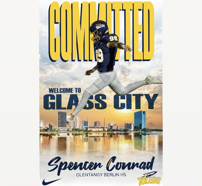 Berlin_Bears_FB's tweet photo. Congratulations to our K/P @spencerconrad24 on his commitment to attend the University of Toledo next year! @ToledoFB https://t.co/riE4wlOwaV