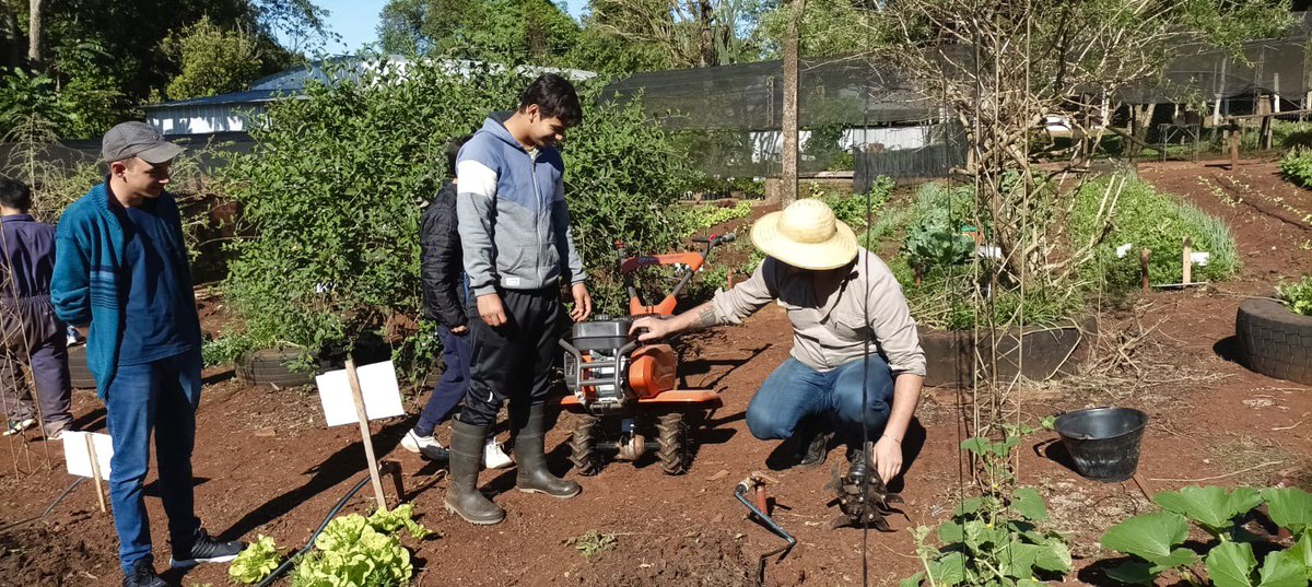 FundEscolares_'s tweet photo. Proyecto “Adquisición de un Moto Cultivador” en la EFA N°0803, Misiones. Gracias a este proyecto, los estudiantes ahora disponen de una maquinaria que, además de mejorar los rendimientos de los cultivos, permite que los alumnos se capaciten en el manejo de esta tecnología 👨🏽‍🌾🚜 https://t.co/NlnkMasISs