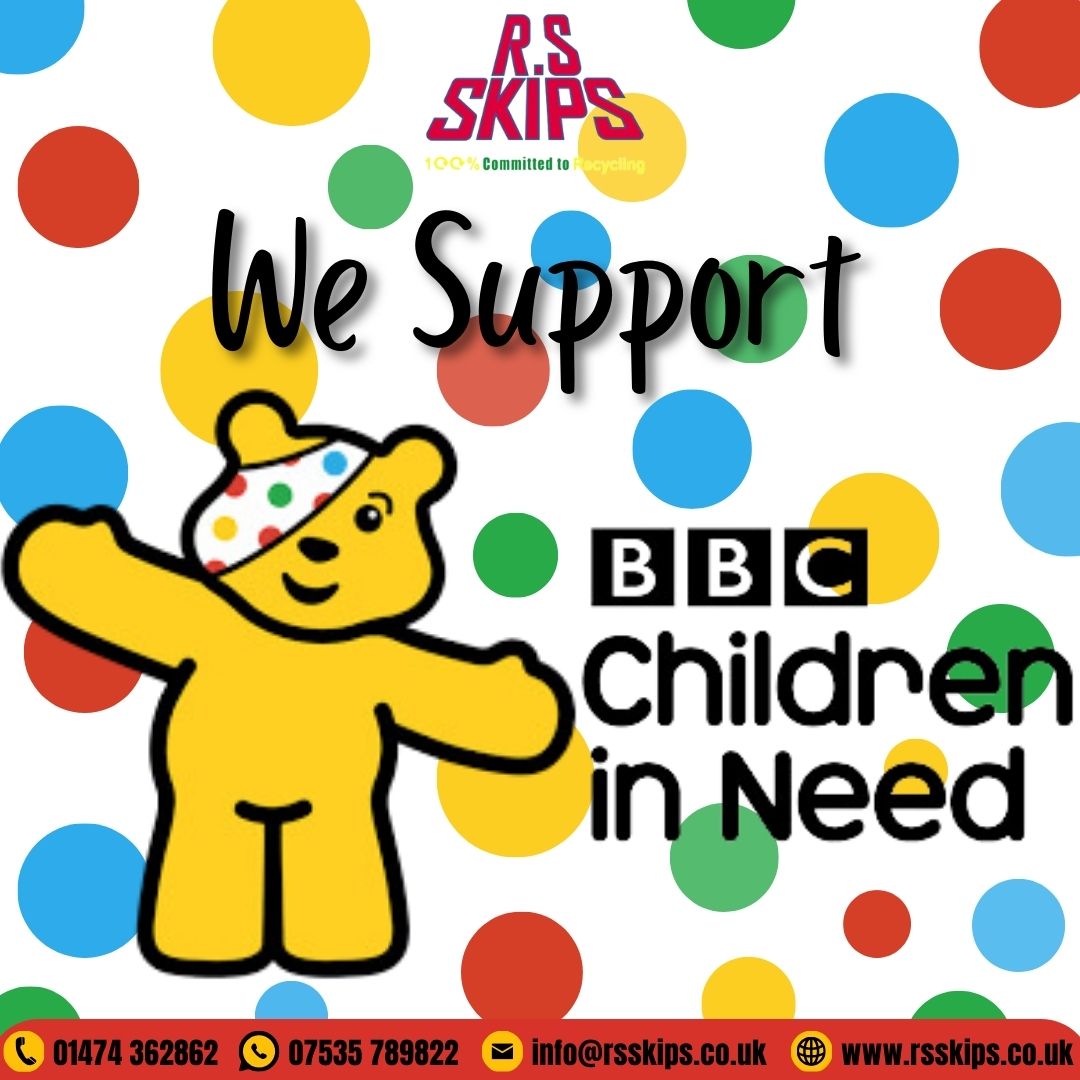 RSSkips's tweet image. Here at RS Skips, we are supporting Children In Need. Donate today to make a difference! 💛

#childreninneed #pudseybear #pudsey #blushbear #makeadifference #bbcchildreninneed #changinglives #donate #charity #rsskips #gravesend #meopham #dartford #medway #maidstone #skips