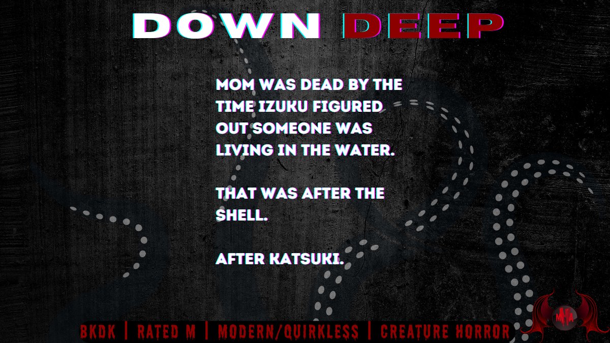 <a href="/MHAHorrorBang/">My Horror Academia Bang</a> 
When novelist Izuku moves into his old childhood home after Inko's death, he finds some memories were never what they seemed. Neither were the shells Mom told him never to touch.

With art by @/cesarecross, beta read by @/lilac_misty. Read ch. 1 Sunday🐙