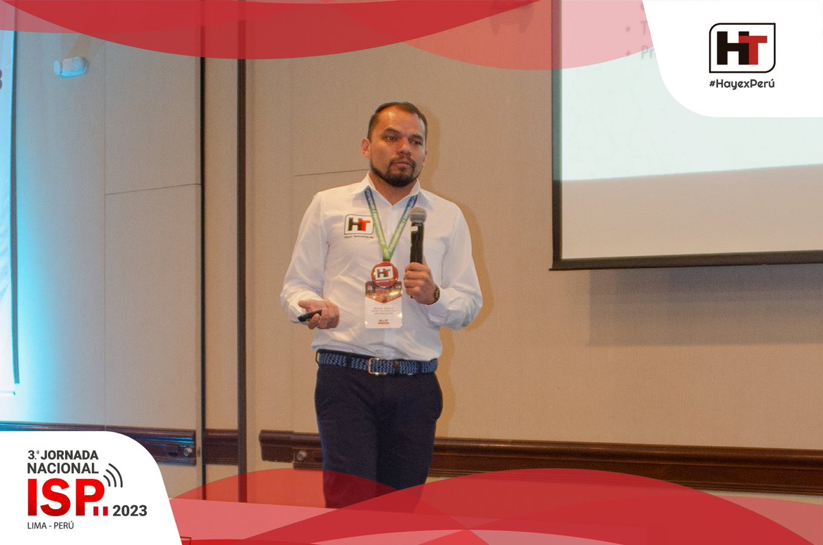 HayexTechnology's tweet image. #Atención  #HayexPerú🇵🇪
Gracias, a nuestro speaker  𝗠𝗶𝗴𝘂𝗲𝗹 𝗨𝗯𝗮𝗾𝘂𝗲, 𝗜𝗻𝗴𝗲𝗻𝗶𝗲𝗿𝗼 𝗱𝗲 𝗦𝗼𝗽𝗼𝗿𝘁𝗲 𝗲𝗻 𝗛𝗮𝘆𝗲𝘅; por acompañarnos en esta 𝘁𝗲𝗿𝗰𝗲𝗿𝗮 𝗲𝗱𝗶𝗰𝗶𝗼́𝗻.
#3raJornadaISPPerú #JornadaISP  #Jornada2023 #Lima #Perú #Perú2023 #Telecomunicaciones