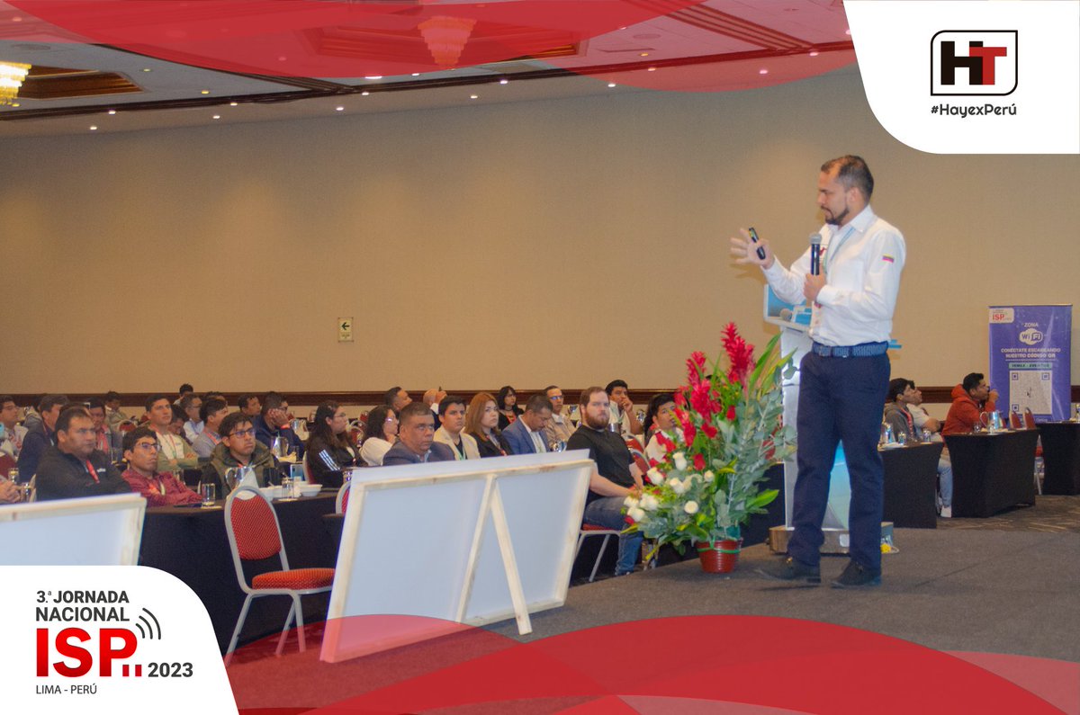 HayexTechnology's tweet image. #Atención  #HayexPerú🇵🇪
Gracias, a nuestro speaker  𝗠𝗶𝗴𝘂𝗲𝗹 𝗨𝗯𝗮𝗾𝘂𝗲, 𝗜𝗻𝗴𝗲𝗻𝗶𝗲𝗿𝗼 𝗱𝗲 𝗦𝗼𝗽𝗼𝗿𝘁𝗲 𝗲𝗻 𝗛𝗮𝘆𝗲𝘅; por acompañarnos en esta 𝘁𝗲𝗿𝗰𝗲𝗿𝗮 𝗲𝗱𝗶𝗰𝗶𝗼́𝗻.
#3raJornadaISPPerú #JornadaISP  #Jornada2023 #Lima #Perú #Perú2023 #Telecomunicaciones