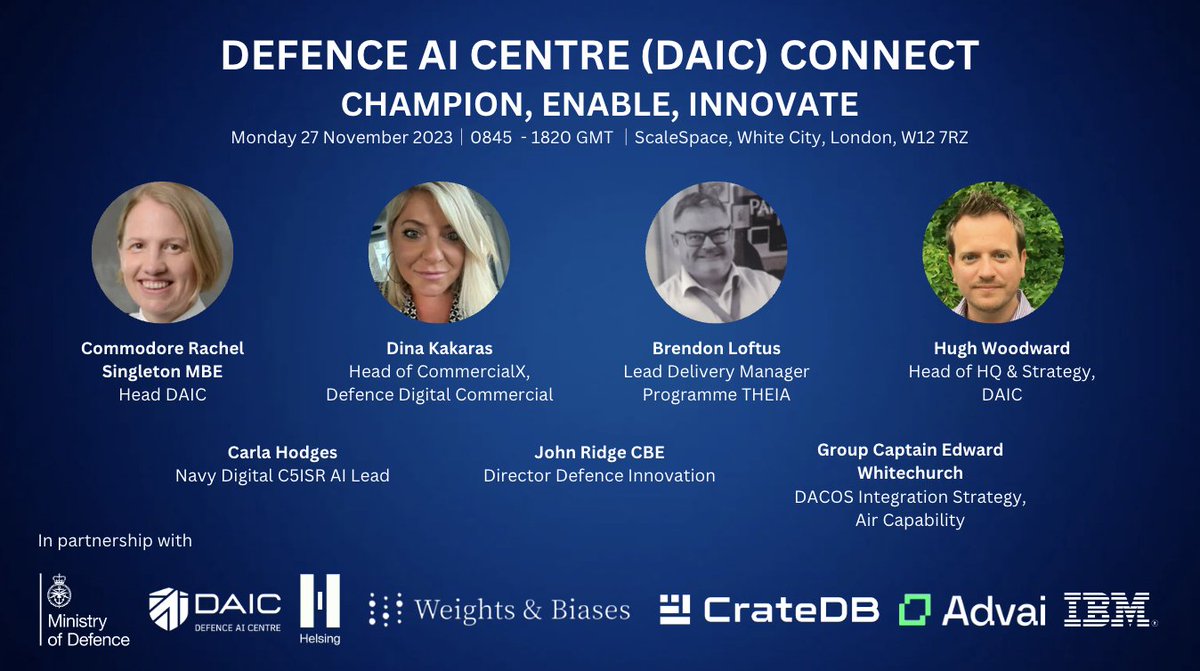 🔔We are proud to announce we are partnering with <a href="/IBM/">IBM</a> for the DAIC Connect. Join us on 27 November 2023, alongside Helsing, CrateDB, Advai and Weights&amp;Biases.

Find out more and register: bit.ly/47oGyUk