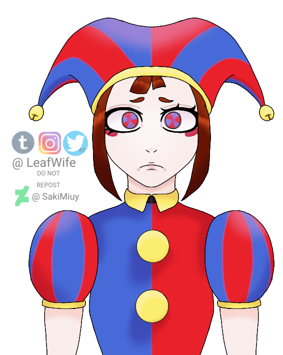 LeafWife's tweet photo. Goobly jester ft huge tm to avoid having my stuff stolen again,,,,  #TADC  #Pomni  #TheAmazingDigitalCircus #TheAmazingDigitalCircusPomni https://t.co/bRF3QrhI4n