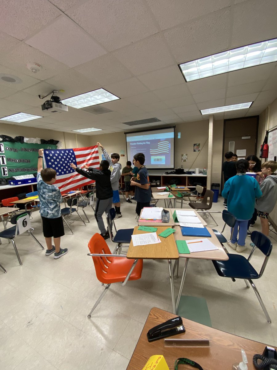 Morales_CTE's tweet photo. Flag folding in CTE WHEEL at CMS!! https://t.co/plcPDvq4d9