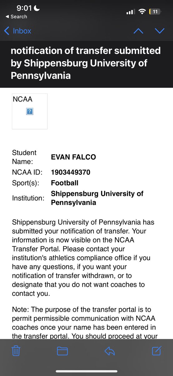 Officially in the Transfer Portal 
Dual Threat QB
PSAC Player of the week
78 for 131 Passing 
60% Completion rate 
865 Passing Yards 
8 Passing TDs 2 Interceptions 
Film: youtu.be/2UIeqqQPzV4?fe…