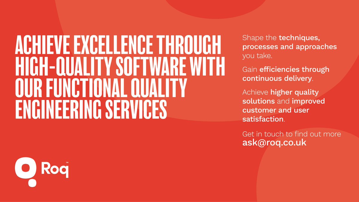 ROQTALK's tweet image. At a time when budgets are under scrutiny and businesses need to do more with less, finding efficiencies and long-term improvements can be a real boon. #Roq help clients to uncover these day-in and day-out. Let&apos;s discover yours... ask@roq.co.uk.
#TestExecution #QualityEngineering