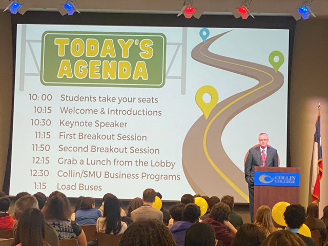 Investing in education shapes Plano's future. Collaboration with @WylieISD in the Road to Success-Business Symposium inspired students from Rockwall, Wylie and @Plano_Schools. Let's continue to empower these future leaders! 🎓💼💡#PlanoTX #EducationalPartners #TalentPipeline