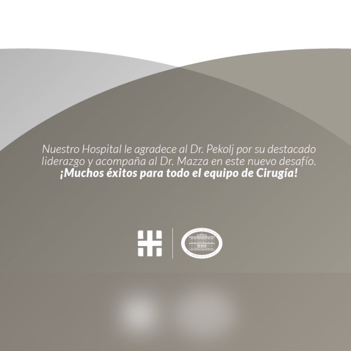 Nuevo jefe de Cirugía Central: el Dr. Oscar Mazza asume el cargo tras recibir el traspaso del Dr. Juan Pekolj.

🙌🏻✨ Agradecemos infinitamente al Dr. Pekolj por su destacado liderazgo y acompañamos al Dr. Mazza en este nuevo desafío, ¡muchos éxitos en esta nueva etapa! 

#cirugía