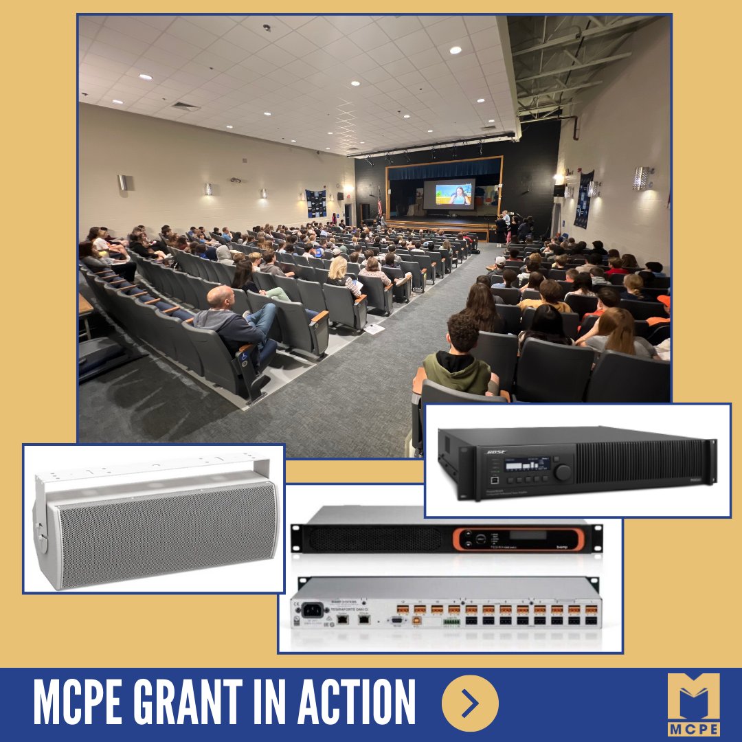 MCPE_Medfield's tweet image. If you’re at the Aladdin or Grease Medfield shows 🎭 this weekend, look out for two 35th MCPE Anniversary Appeal grants in action: new auditorium seating 🪑at Blake, and a new speaker system 🎤🎚 at Medfield High. Enjoy the seats, sound and shows! #medfieldps #bmsed