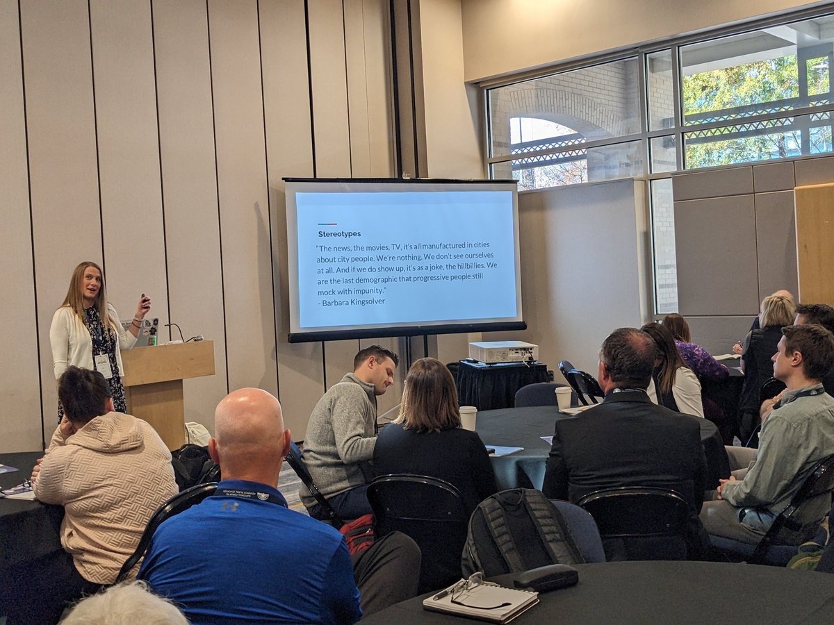 Rural_Schools's tweet photo. @SaraLHartman representing our friends and Catalyst Grant awardees at @OHIOPattonCOE talking rural teacher prep at #RuralEdForum! We are so excited for the launch of their rural teacher corps initiative with rural teacher fellows. https://t.co/aoPT7jE1fY