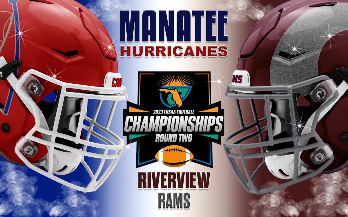 🏈 SEMI-REGIONAL PLAYOFF ALERT 🏈 Join us tonight as the Manatee Hurricanes clash with the Riverview Rams! 🌀🐏 🕢 Kickoff at 7:30 PM 📍 Manatee Stadium Let's roar for our team! 💪 #ManateePride #HurricanesVsRams