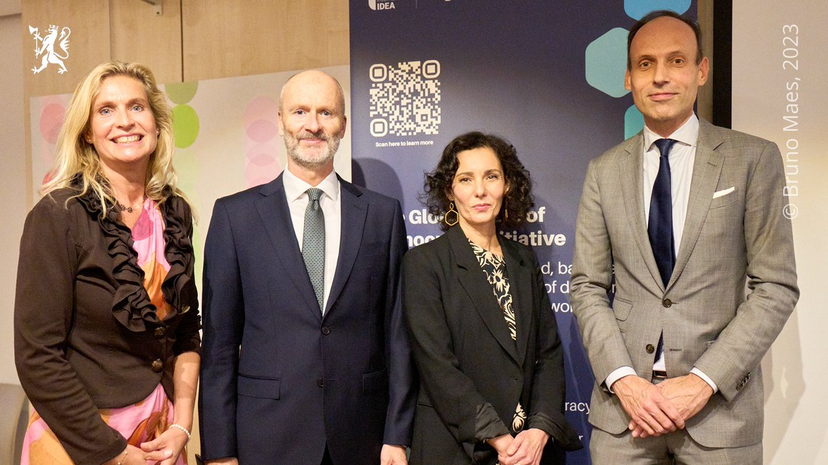 A worrying trend: Democracy is in decline worldwide.🌍

Insights about the #GlobalStateofDemocracy2023 report was shared at the Brussels Global Launch event hosted by @EUO_IDEA and @NorwayEU today. Thank you for the excellent event and panel discussions! #GSoD2023
