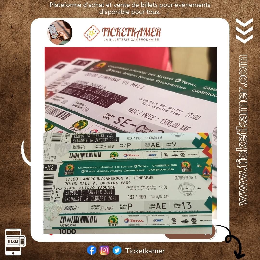 ticketkamer's tweet photo. Beaucoup de gens nous ont écrit qu’ils voudraient acheter les billets du match de sur https://t.co/XwCGWNilw3  la révolution de l’achat et vente des billets pour évènement au continent ….

On espère que cela sera possible dans un proche aveni

@SamuelEtoo @FecafootOfficie https://t.co/a7ziGxvIav