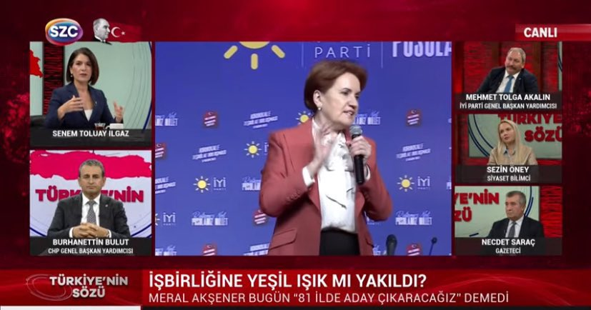 🗣️ İYİ Parti Genel Başkan Yardımcısı Mehmet Tolga Akalın: “İYİ Parti’nin geri dönmesi mümkün değildir. İttifaklar döneminin bizim açımızdan bittiğini ifade ettik. Türkiye’ye fayda sağlamayacağını düşünüyoruz.”