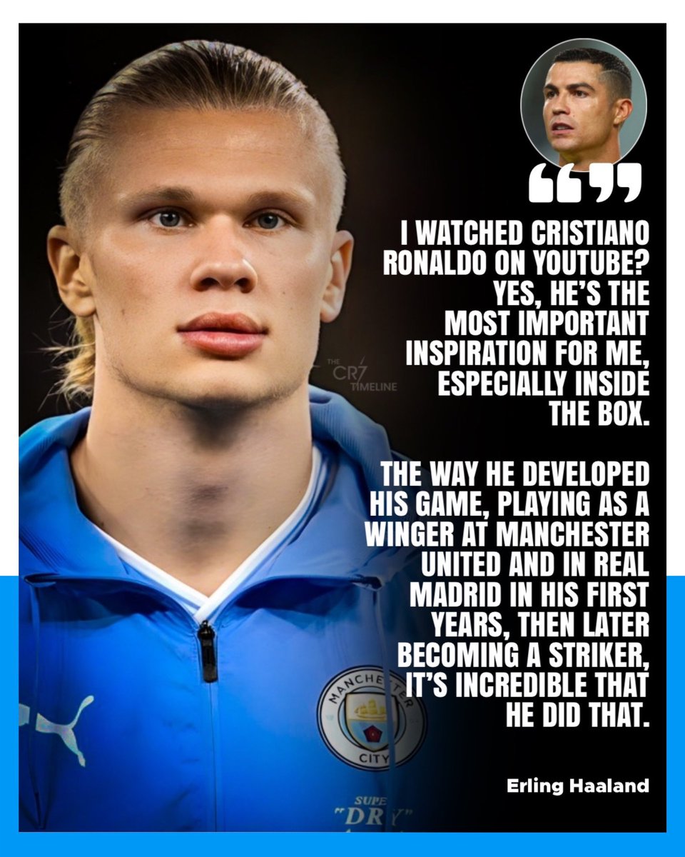 🚨

ERLING HAALAND on Cristiano Ronaldo in his latest interview. 👏❤️