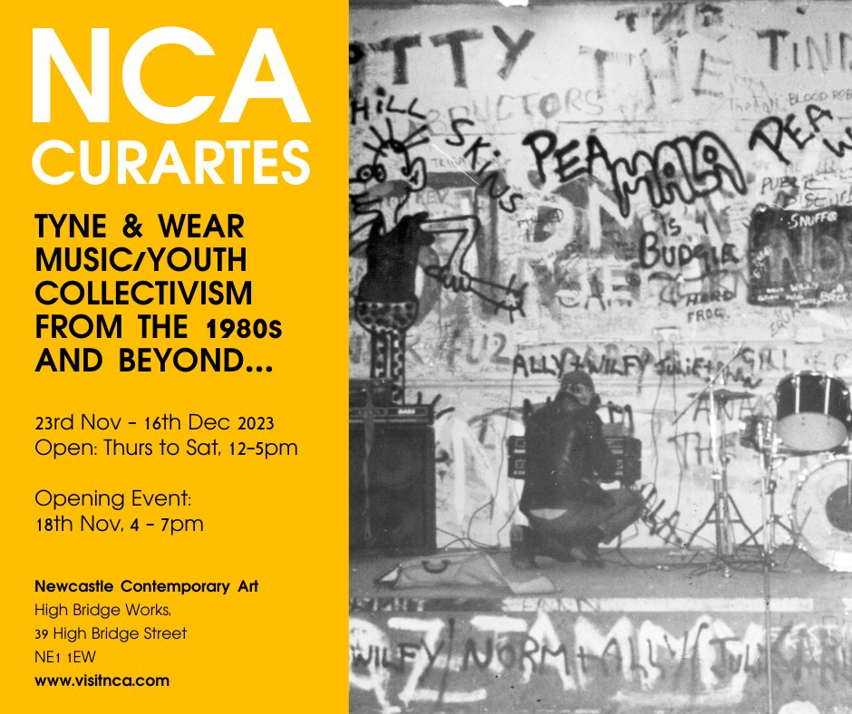 Please join us on Saturday 18th November, 4 - 7pm for the opening event for our next exhibition Tyne & Wear Music/Youth Collectivism from the 1980s and beyond… visitnca.com/exhibitions/ty…