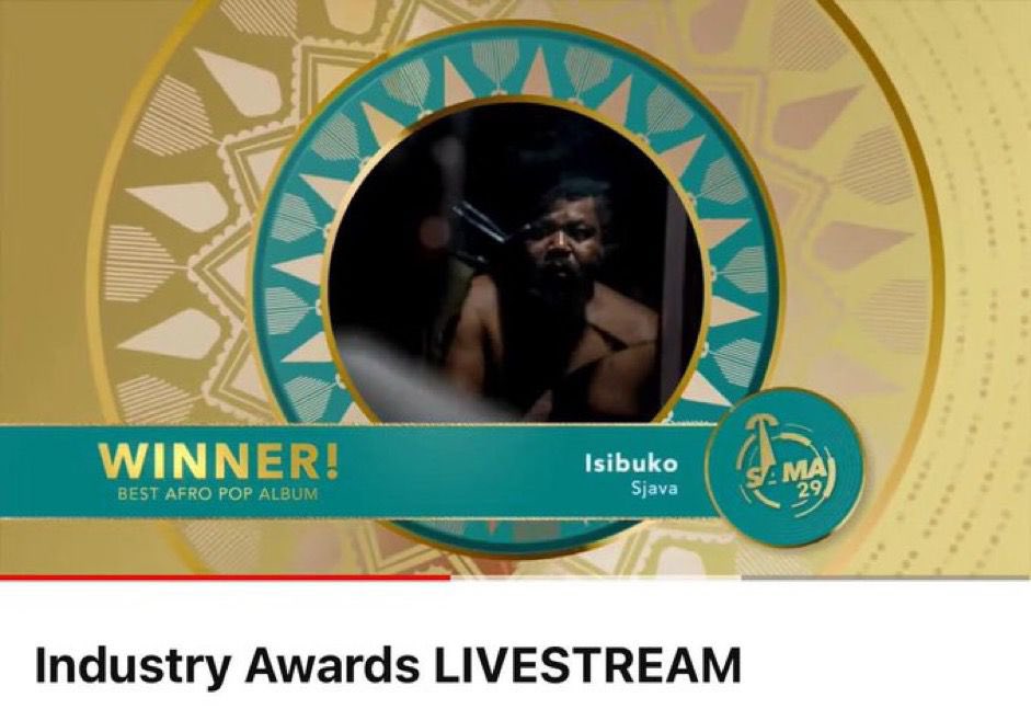 Sjava wins Best Afro Pop Album for Isibuko at the 2023 South African Music Awards.