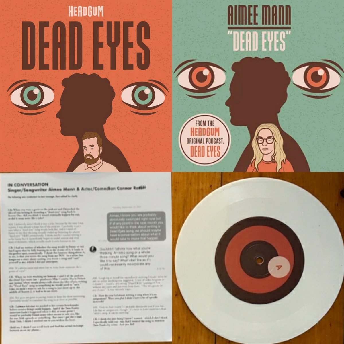 TODAY: @aimeemann's XMAS LP, out on vinyl for the 1st time ever! NEXT FRIDAY: for @recordstoreday Black Friday, the limited edition 7' single of Aimee's 'Dead Eyes' song (pressed on 'Eyeball' white vinyl) w/an insert feat. a conversation btw me & Aimee about the song!