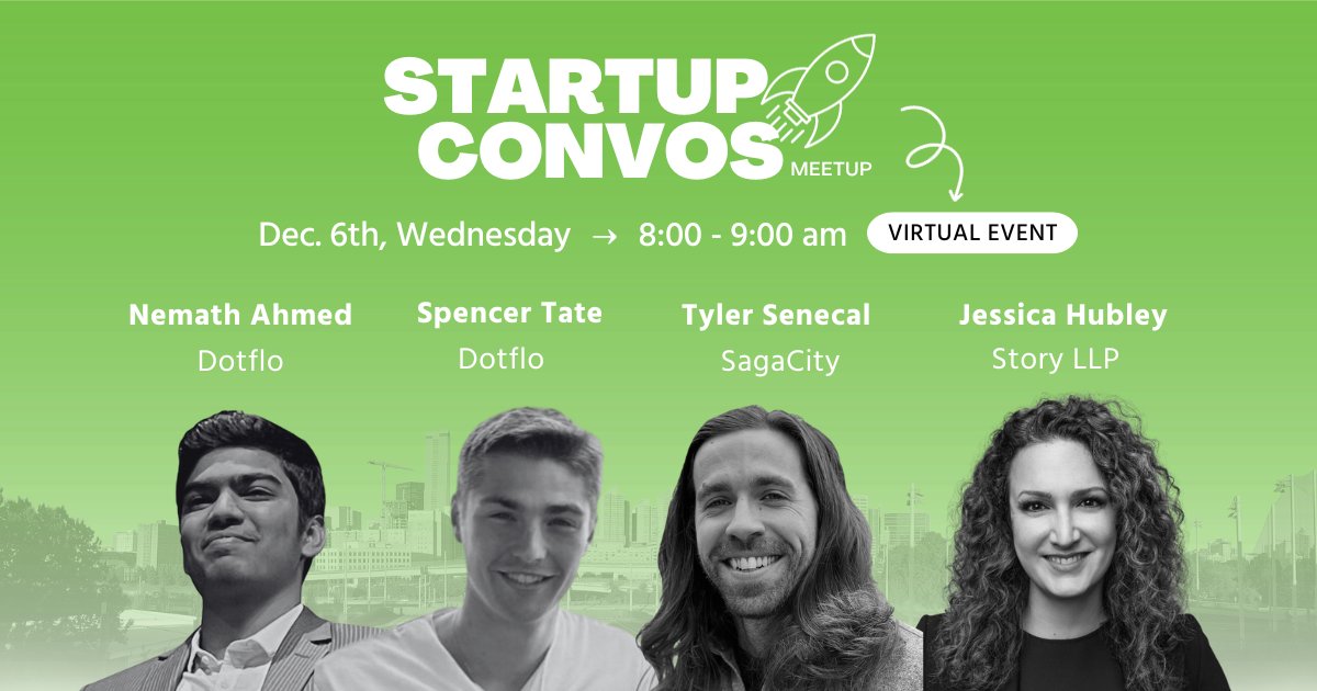 Mark your calendars for Wednesday, December 6th. You definitely won't want to overlook the impressive lineup we have for this month: Spencer Tate &amp; Nemath Ahmed with <a href="/dotfloHQ/">dotflo Inc.</a>, Tyler Senecal with <a href="/sagacity_vc/">Sagacity</a> and Jessica Hubley with <a href="/StoryLLP/">Story LLP</a>

RSVP 👇 
atlantaventures.com/events/atlanta…