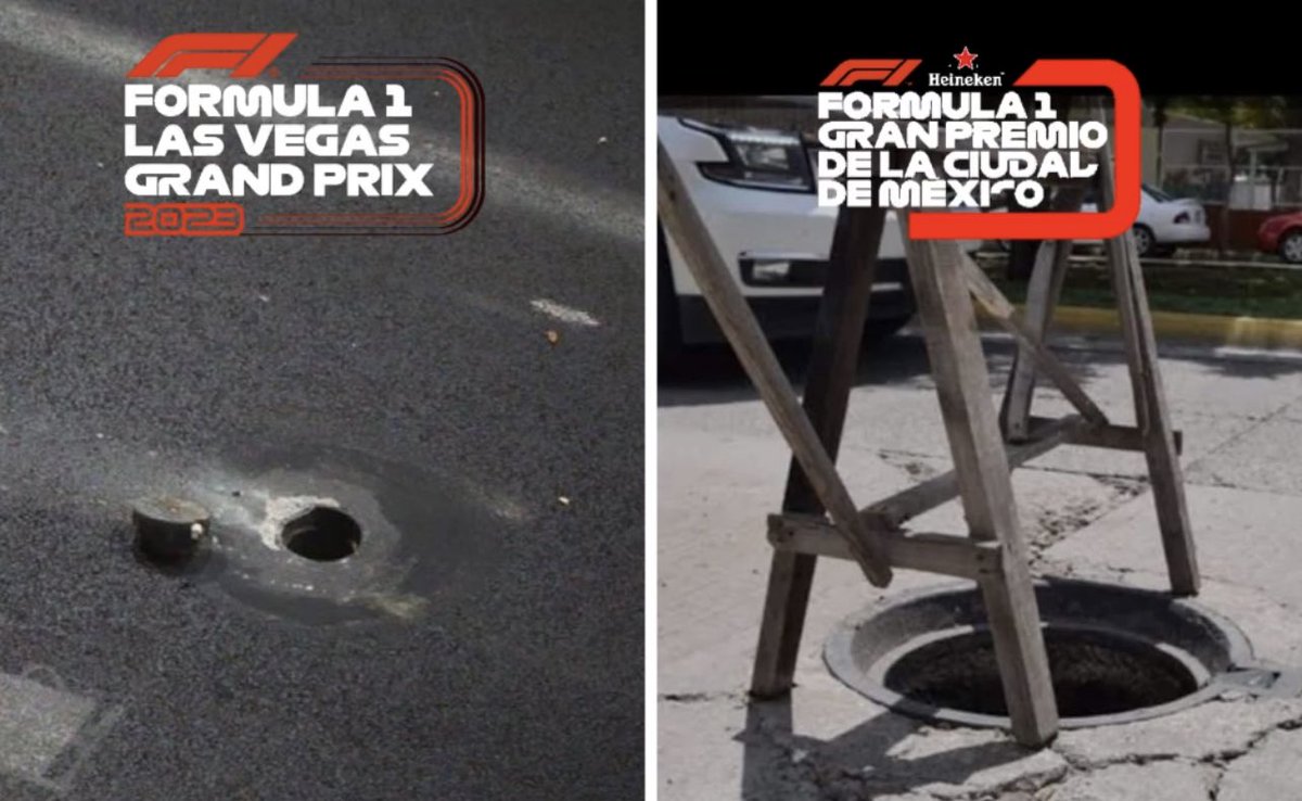 GolbVrich's tweet photo. La diferencia entre #f1lasvegas y #f1cdmx les falta ingenio @F1 https://t.co/v8W97Rq9W2