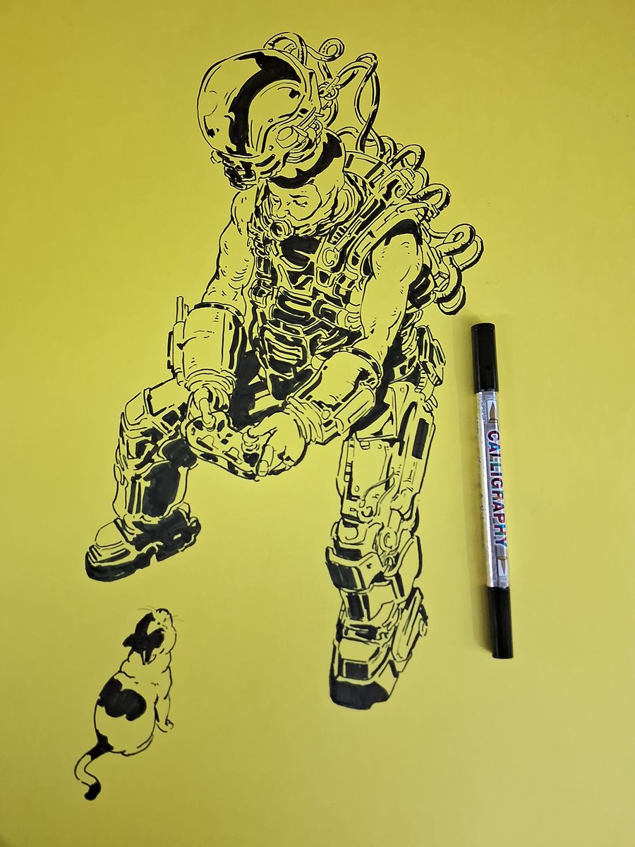 Nobodymahn's tweet photo. Study from works of master Kim jung gi

#Study #art #sketch #brushpen #traditionalart #artist #RIP #ArtistOnTwitter #space #CatsOfTwitter https://t.co/tOdEvn2LgF