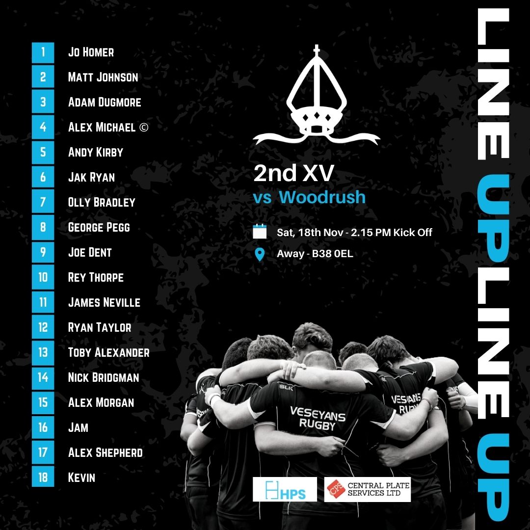 VeseyansRugby's tweet photo. Here are your teams for the weekend. 

Both 1st and 2nd team will be heading over to Woodrush tomorrow for what is set to be two exciting matches. Will you be joining us to cheer on the boys? 🍻

#WeekendFixture #MidlandsRugby #LocalRugby https://t.co/4BedOON7OD