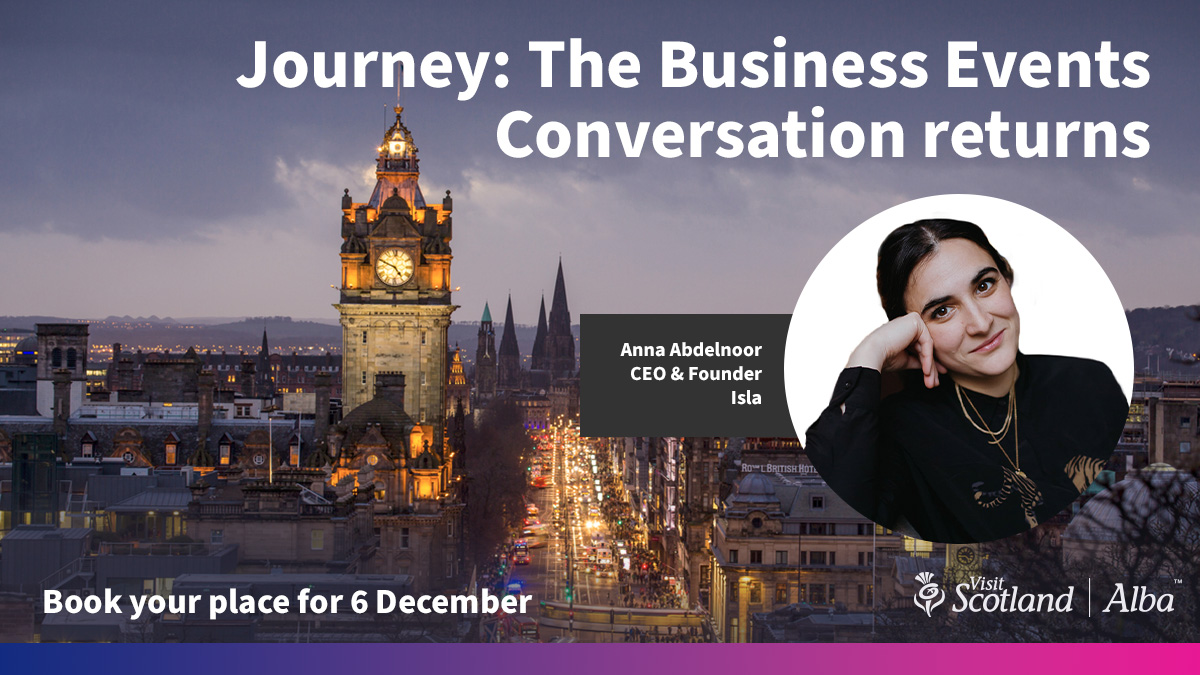More speakers announced!📣 @annaabdelnoor, CEO &amp; Founder of <a href="/weareisla_uk/">isla</a>, leads a session on sustainability in business events. Book your place now: brnw.ch/21wExqj

#JourneyToChange #businessevents