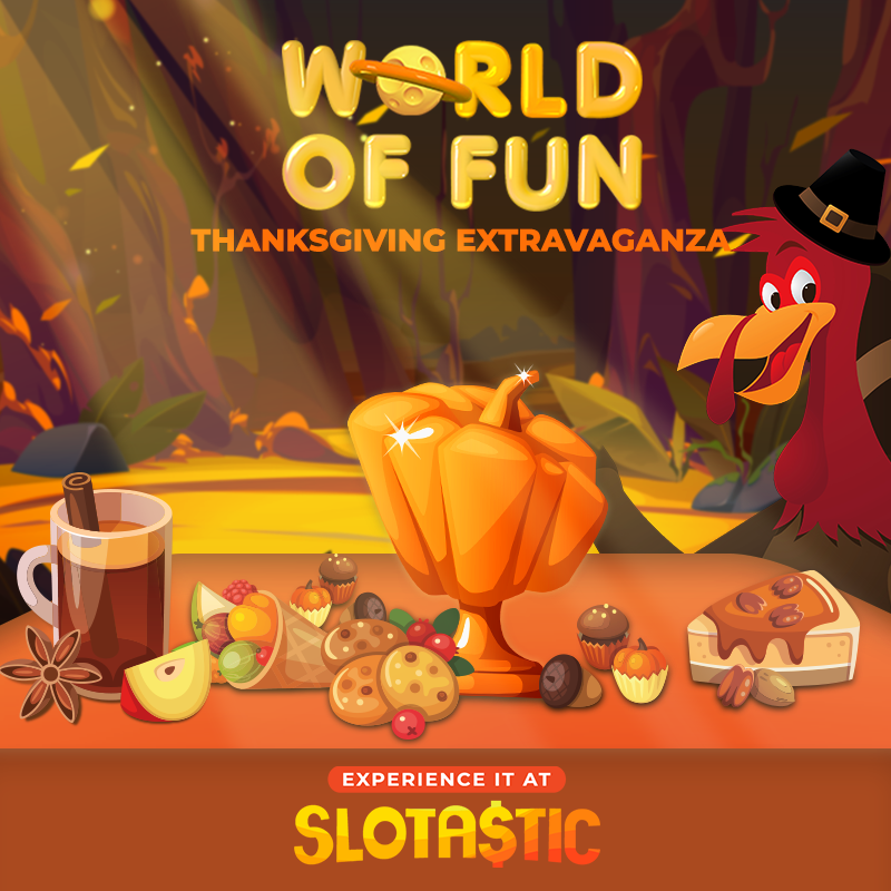 SlotasticOnline's tweet image. Thanksgiving Starts Now! 🦃🍂

Log in today to experience the Thanksgiving Extravaganza in the World of Fun:

🚀 8 New Missions
🛒4 Store Bonuses
🏅 2 Limited-Time Badges