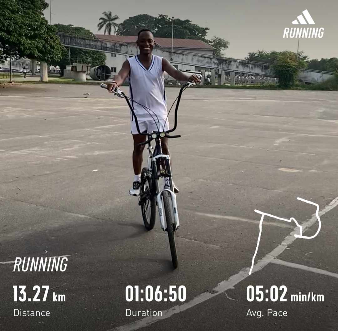 I’m addicted to running 🏃:At the beginning it’s was just a hobby,now it’s my addiction   😍
#Justdoit 
#IChoose2BActive
#RunningWithTumiSole #FetchYourBody2023 #RunWithModiegi #IPaintedMyRun #TrapnLos #90dayswithoutsugar 
#justdoit @Nike