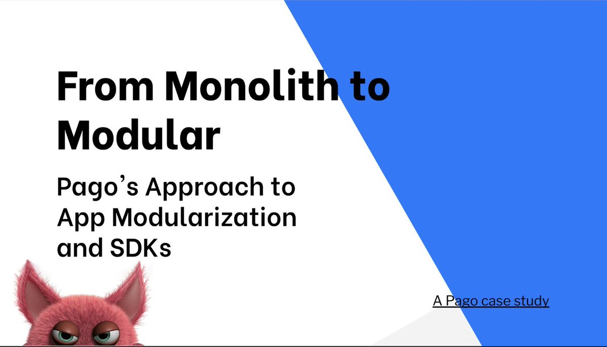 See you tomorrow at DevFest! 
I will talk about our journey at <a href="/pago_app/">Pago</a>, about how we evolved from a monolithic mobile app to an app with 20 distinct modules &amp; SDKs.

#devfest #defvest2023 #androidDev