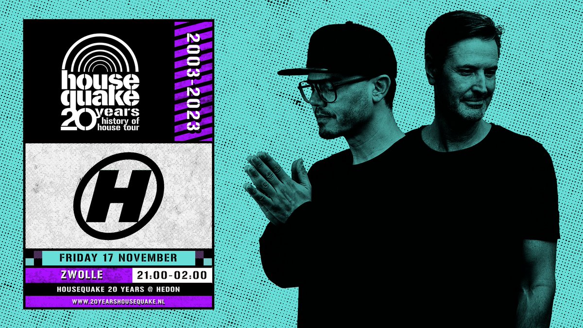 Vanavond @HousequakeOffic in <a href="/Hedon/">Hedon</a> #Zwolle !!!

20 jaar #HOUSEQUAKE
50 jaar #HedonZwolle #Hedonnights

Dat wordt een mooi feest....
<a href="/PropulsiveMusic/">Propulsive</a> 
<a href="/jasperclash/">Jasper Clash</a> 
<a href="/kimkaosofficial/">Kim Kaos</a> en natuurlijk

<a href="/roogofficial/">ROOG</a> &amp; <a href="/ErickEerdhuizen/">Erick Eerdhuizen</a> 

#roog #ericke #housequake #deephouse #techhouse