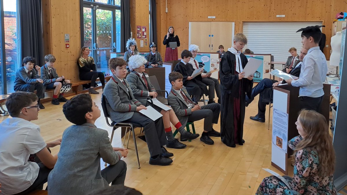 newlandhouse's tweet photo. Thank you to 'All Rise'. The Year 7 &amp; 8s had a fantastic time in their mock Crown Court trial today. They played roles, including barristers, witnesses, jurors, friends and family of the Defendant, to name a few. #newlandhouse #SeniorPrep #beyondtheclassroom https://t.co/qW7vh4Kybv