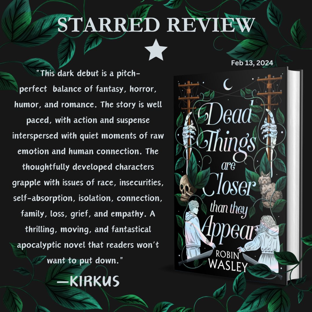 ⭐️MY FIRST KIRKUS REVIEW⭐️ And it’s a STAR? Thank you @KirkusReviews for this stellar review of DEAD THINGS. I’m so thrilled that this REALLY WEIRD BOOK is making its way out into the world and finding people who love it.