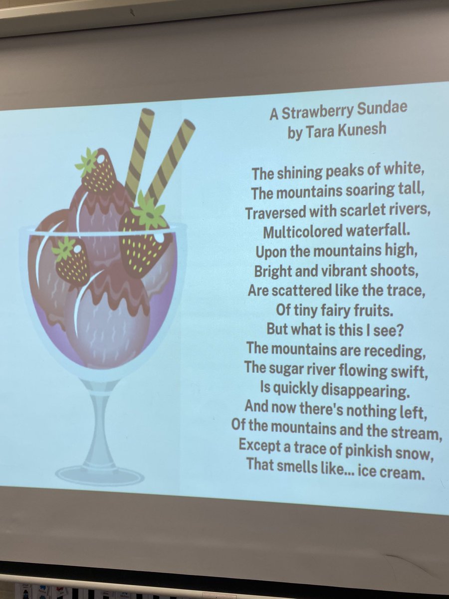 MsRuizCNE's tweet photo. Students visualizing Poetry and understanding metaphors! #RootEdColoniesNorth https://t.co/SqspBtU8dq