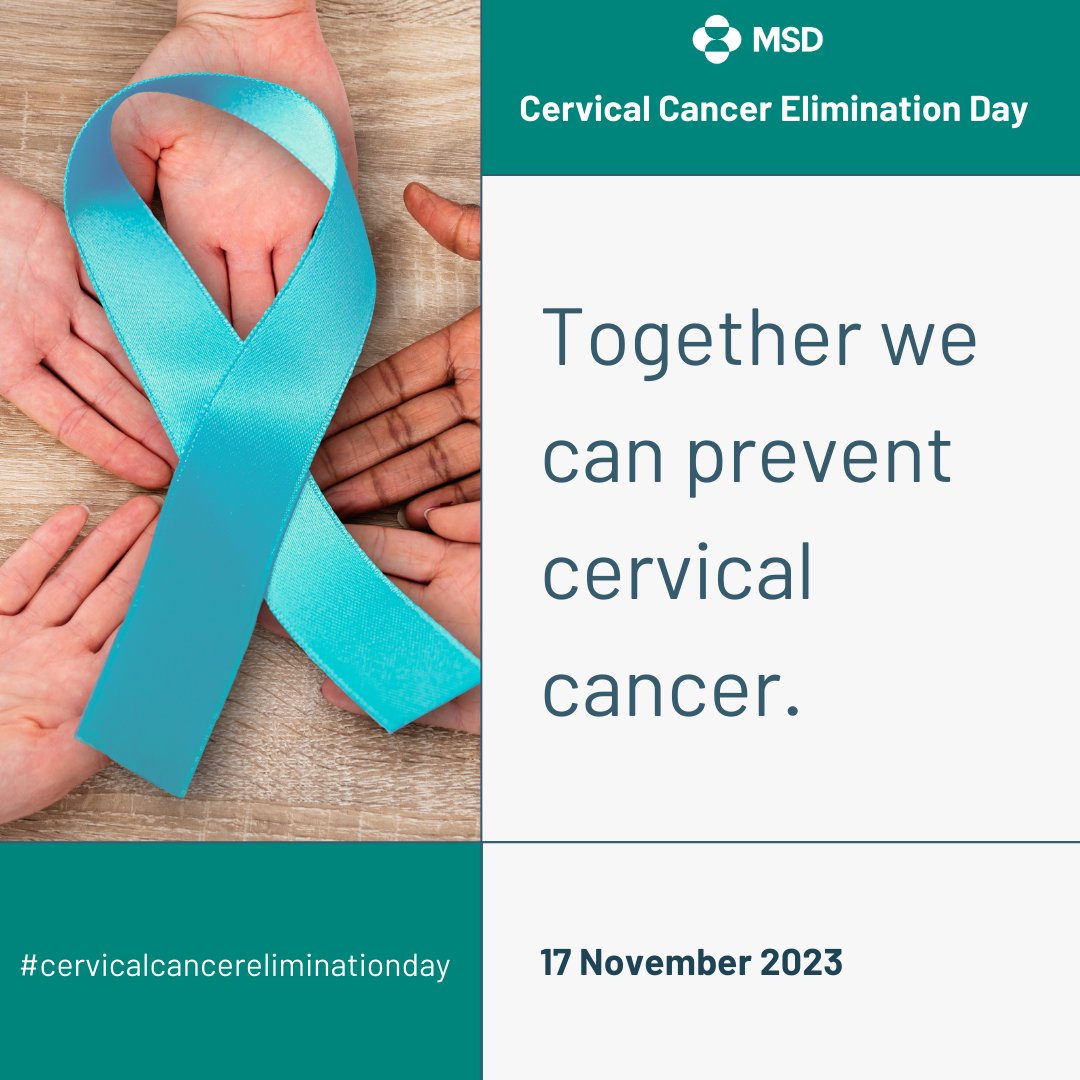 MSD_Sub_Saharan's tweet photo. Elimination of cervical cancer can occur in our lifetime. Join us this Cervical Cancer Elimination Day as we raise our voices to #EndCervicalCancerTogether. https://t.co/A5N1yxj1JZ
