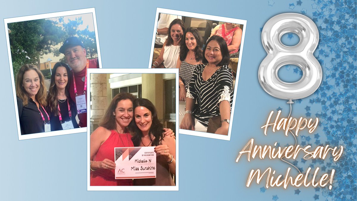 Eight years of sunshine and roses. Thank you, @michnoteboom, for all of the laughter, fun, hard work and happy clients… We treasure you @AmendolaComm. ☀️🌹 #PRAgency #PRPro #HITMC #ThankYou #WorkAnniversary #Gratitude