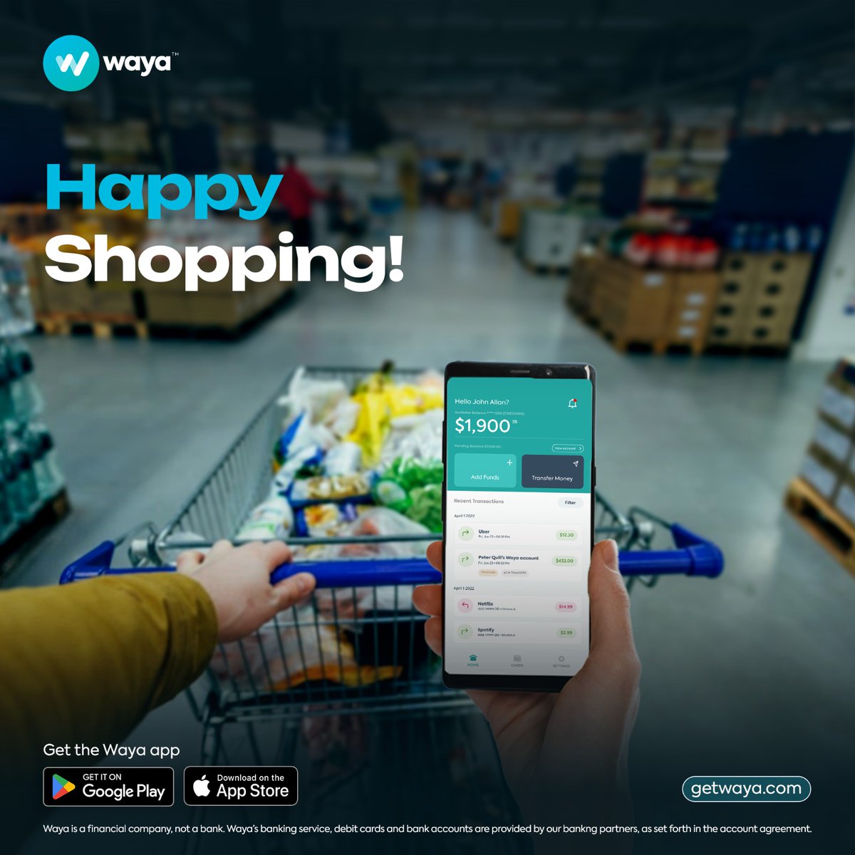 Give thanks with Waya this Thanksgiving! 💳 
With only a few days to go, experience the joy of effortless and convenient shopping as you prepare for a grateful gathering🛍️   

📲 Download the Waya app now and elevate your shopping experience 

#ThanksgivingWithWaya #WayaCares
