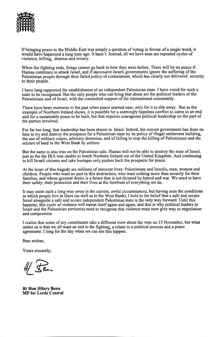 hilarybennmp's tweet image. Here is my statement on this week’s vote on Gaza.