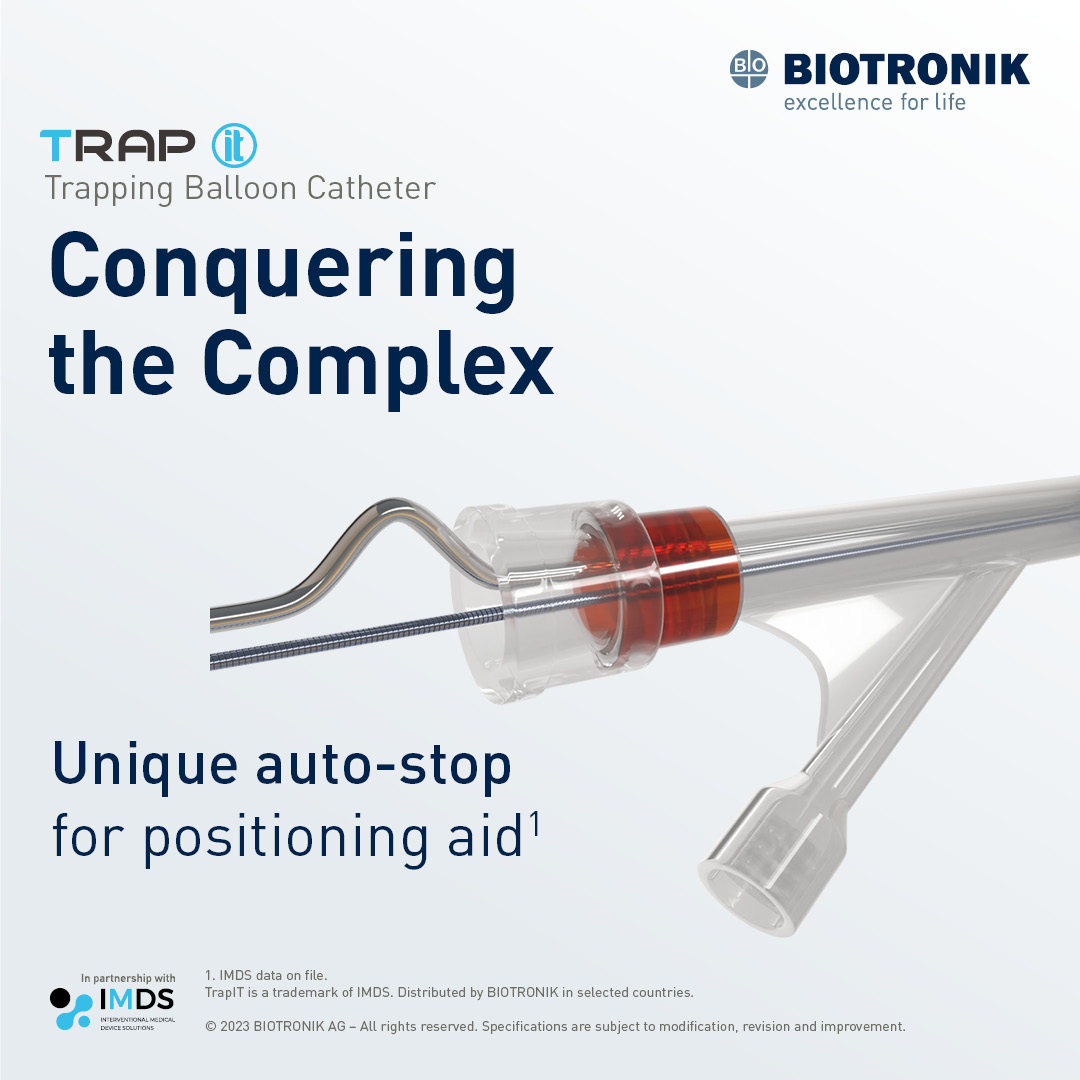 BIOTRONIK_US's tweet image. With the tactile auto-stop, TrapIT helps to guide correct insertion depth and allows for secure and efficient trapping anytime. 
Start conquering the complex: ow.ly/aIAI50Q7fMq 

#BIOTRONIKcares #IMDS #TrapIT #ConqueringTheComplex #Cardiotwitter