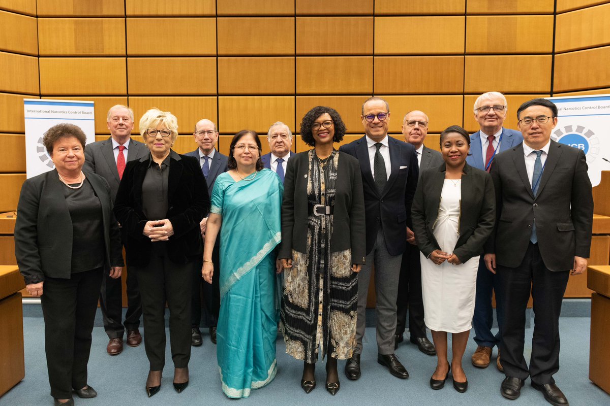 Thanks to fellow Board Members &amp; staff for their work during #INCB’s 138th session, which concluded today. Looking forward to continuing our work over the intersessional period to support States in implementing the drug control treaties &amp; safeguarding health &amp; welfare.