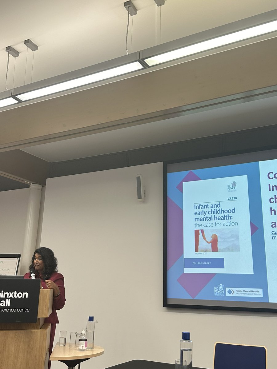 aaraoof's tweet photo. ‘Psychiatrists are uniquely placed to make a bio psych social formulation to plan and lead interventions, which would improve outcomes for our patients across their life span - start from Infant mental health onwards’ - @TrudiSene1 call for action!
 @rcpsychEastern #EastDivConf https://t.co/rKBIx5A3oB