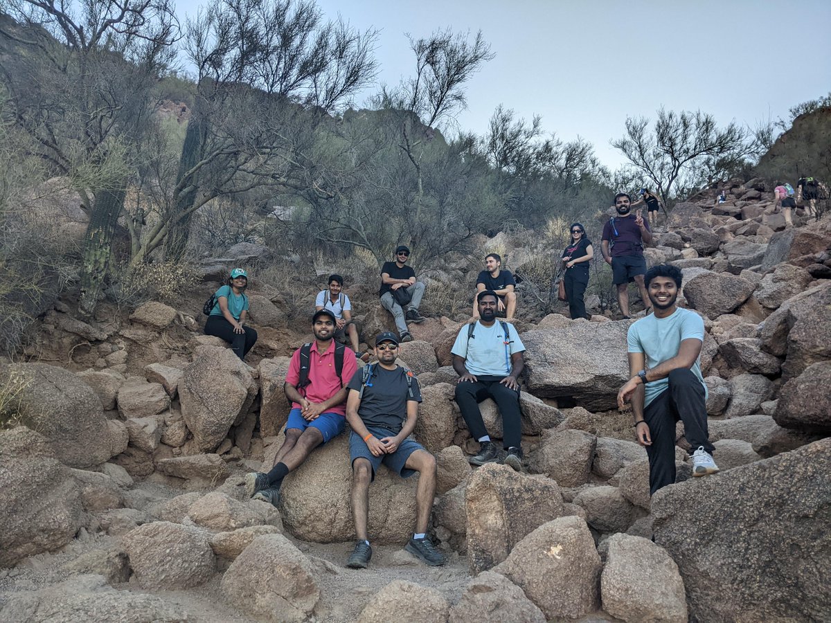 Celebrating National Hiking Day the only way we know how - hitting the Echo Canyon Trailhead of Camelback Mountain with Intel's NextGen group 🥾 ⛰️ Where are your favorite hikes?