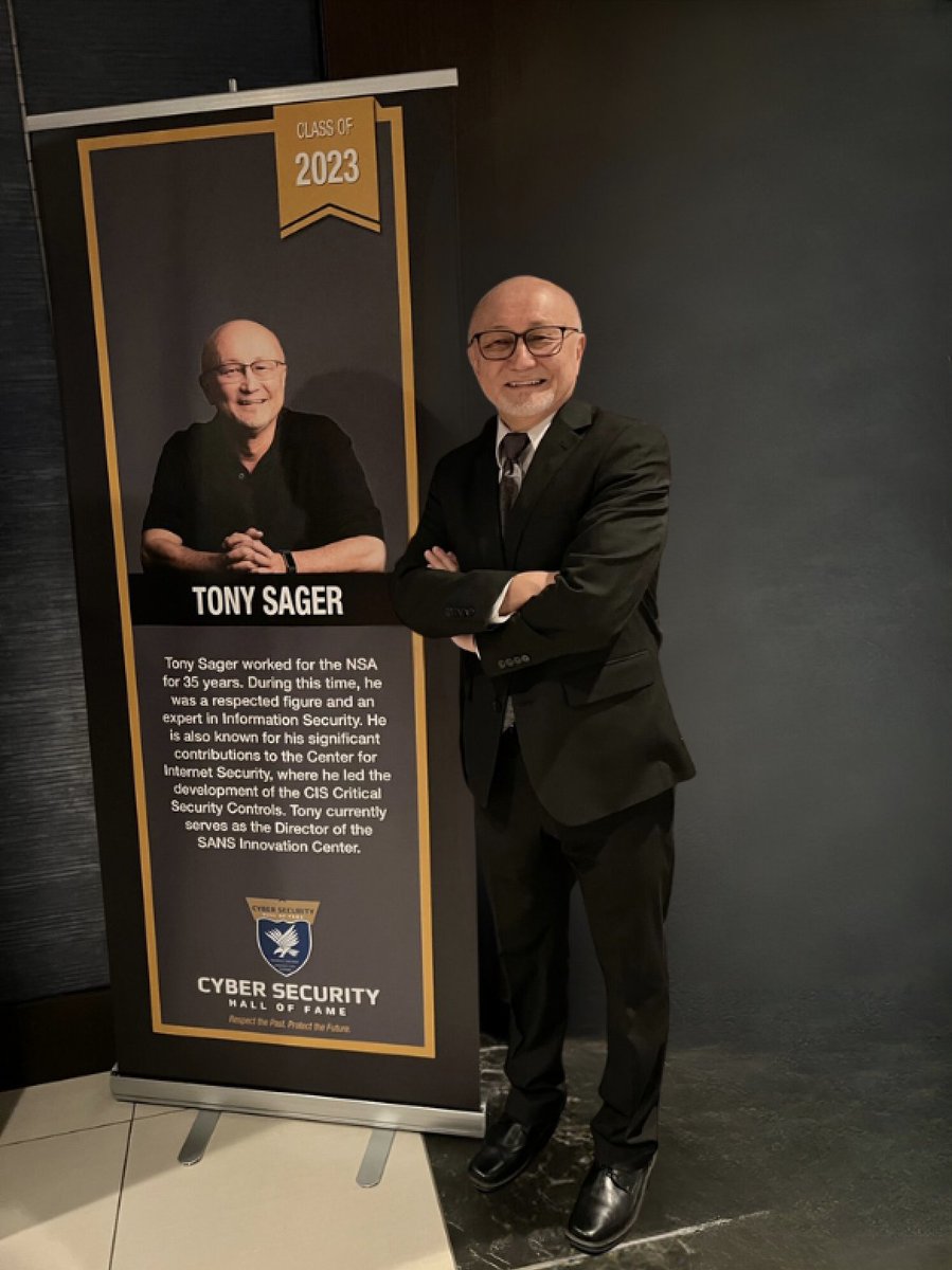 CISecurity's tweet photo. We're excited to share that our SVP and Chief Evangelist, Tony Sager, has been inducted into the Cybersecurity Hall of Fame. This honor highlights his key participation in an era when #cybersecurity became a central factor in the economy, government, infrastructure, and society. https://t.co/amlJqm8eC7