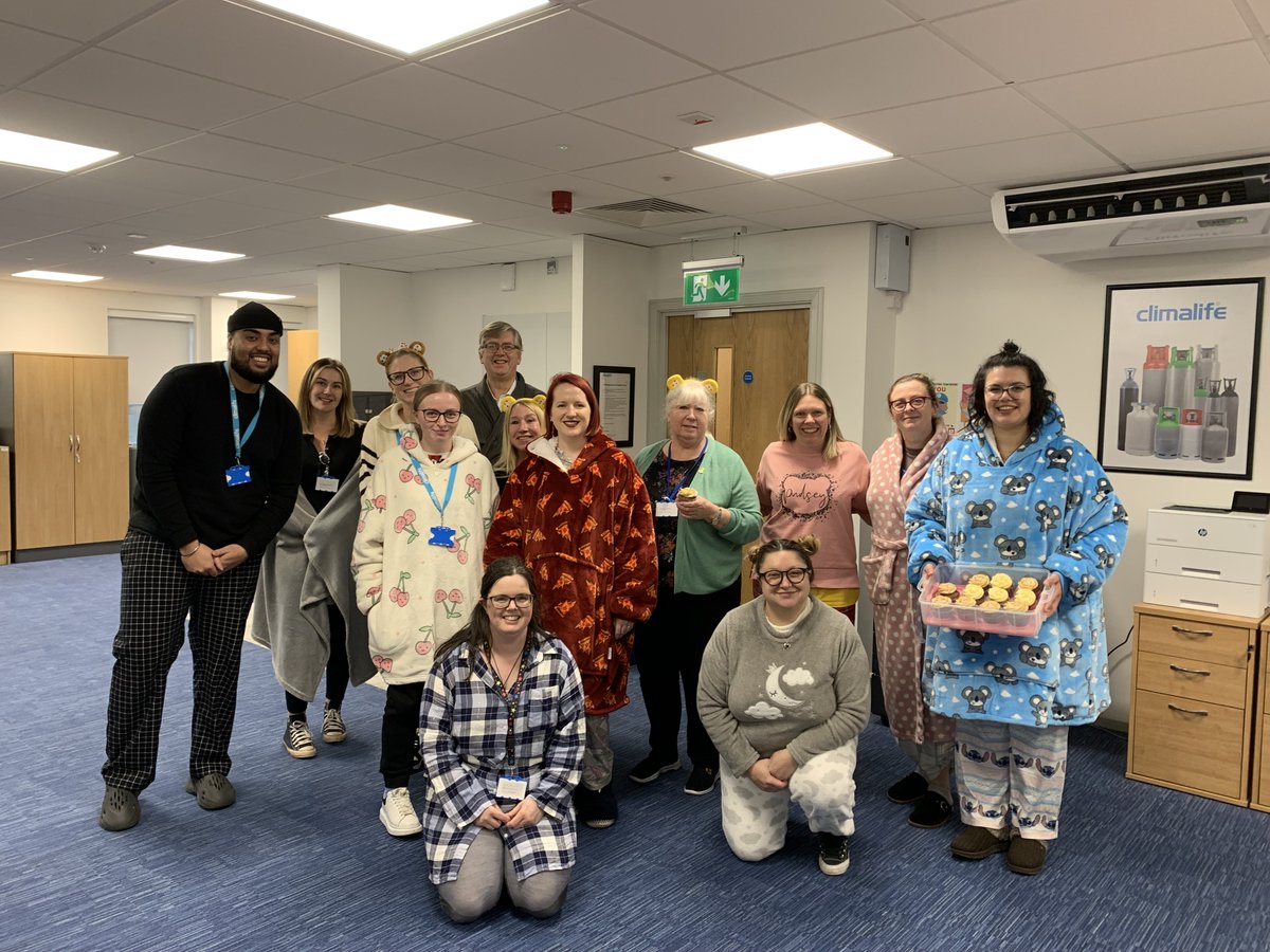 Climalife_UK's tweet photo. In support of Children in Need, the team at the office fundraised in their pyjamas! 

How did you fundraise for Children in Need this year?💙

@BBCCiN

#childreninneed #pyjamaday #team #climalife https://t.co/HQY7sk2Uvr